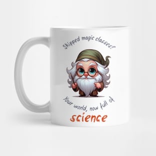 Cute Wizard Magic vs Science Mug